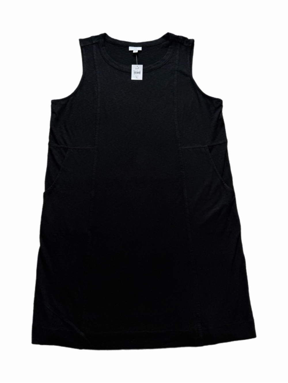NEW JJill Black Tencel Modal Shift Dress XL Summer Pockets Sleeveless - Picture 8 of 8
